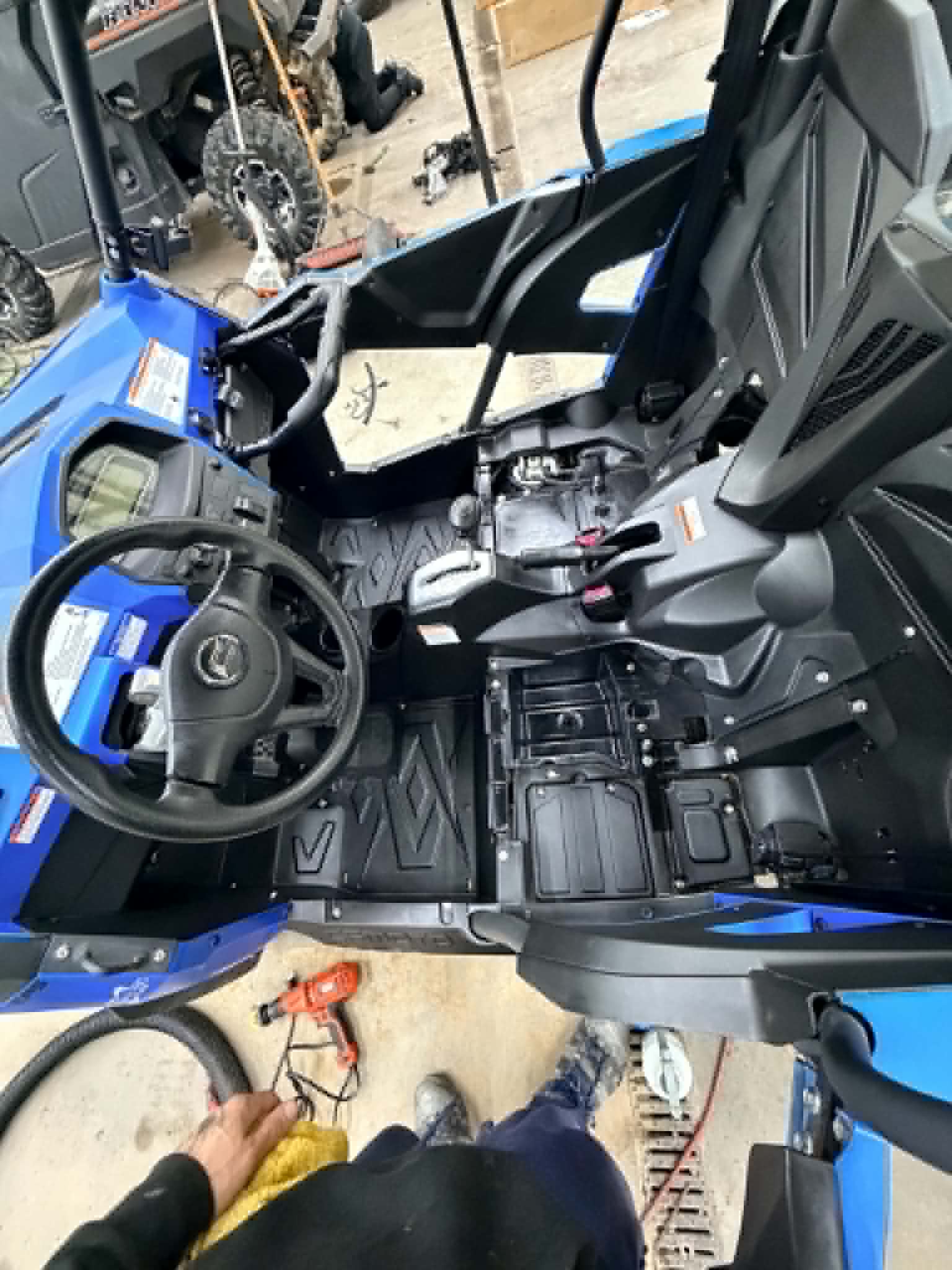Clean UTV cockpit after powersport detail