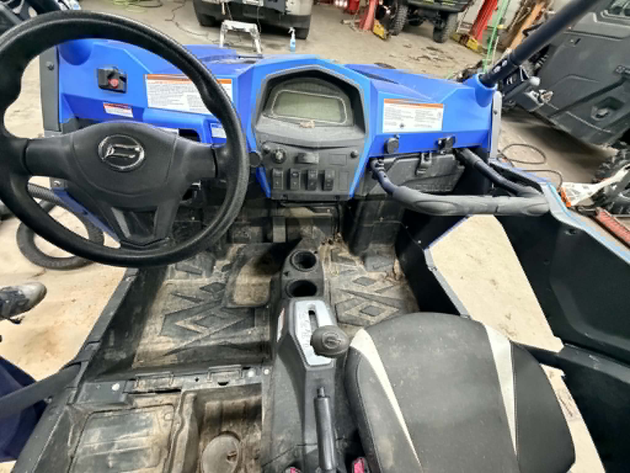 Muddy UTV cockpit before powersport detail
