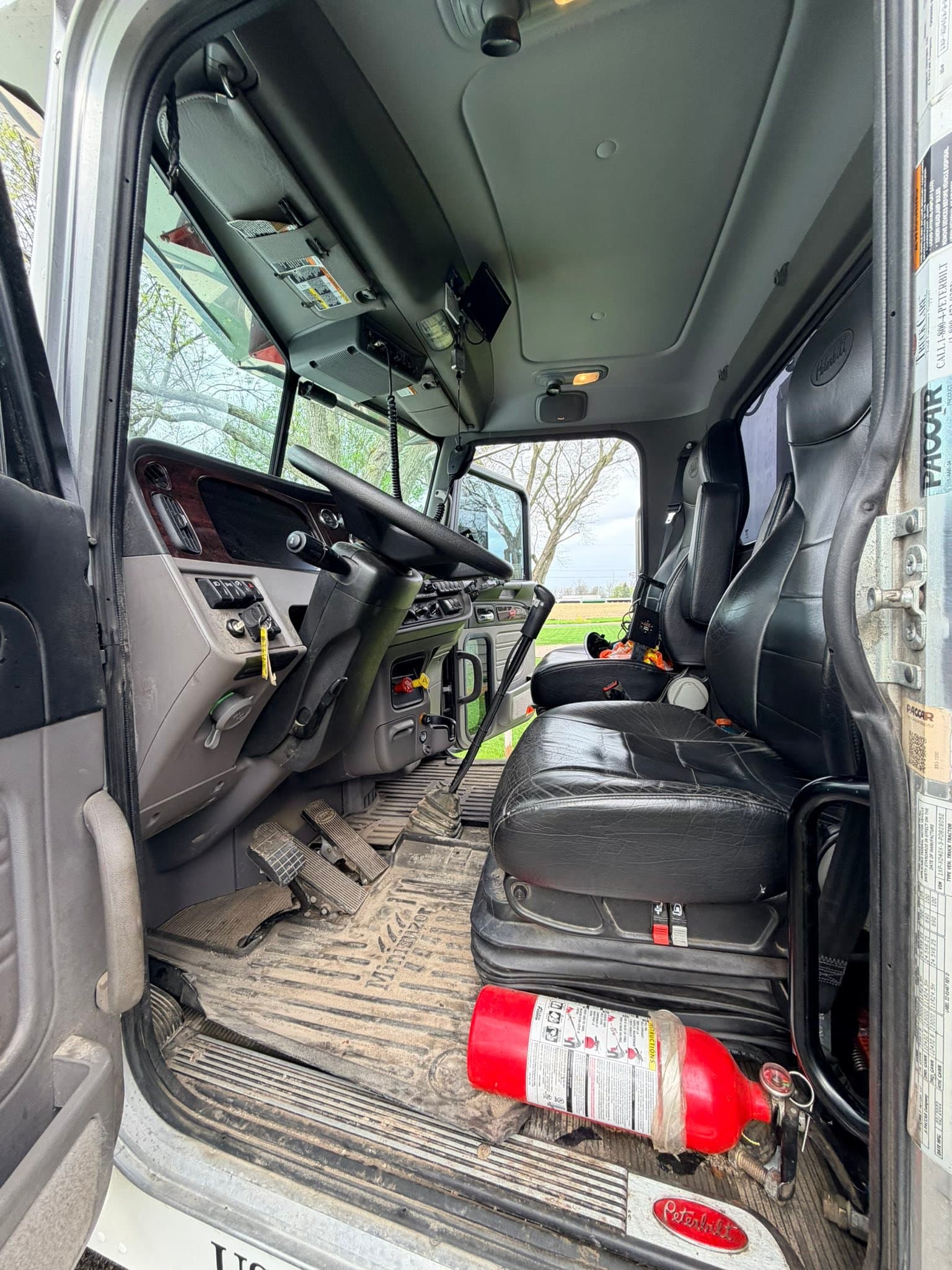Dirty semi cab before detail